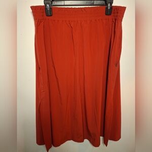 Athleta Savannah Skirt XL Red Currant Side Pockets Mid Length